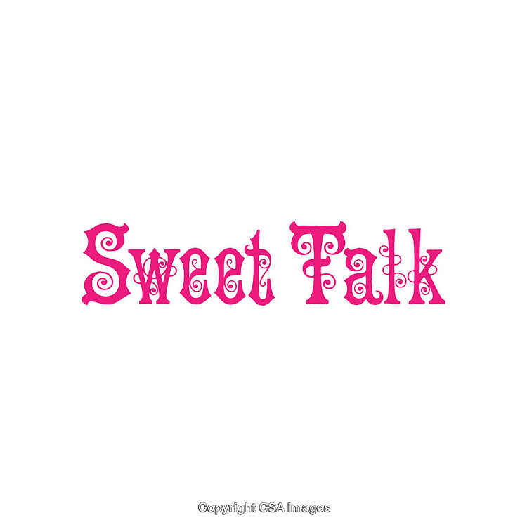 Typography Design Featuring "Sweet Talk" in Stylized Pink Cursive Font