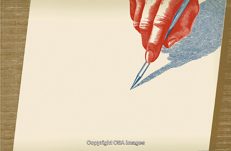 Illustrative Hand Drawing With Pen on Beige and Textured Background