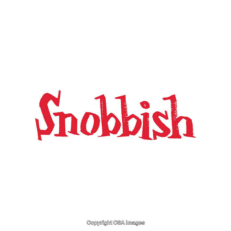 Red Snobbish Lettering on a Clean White Background