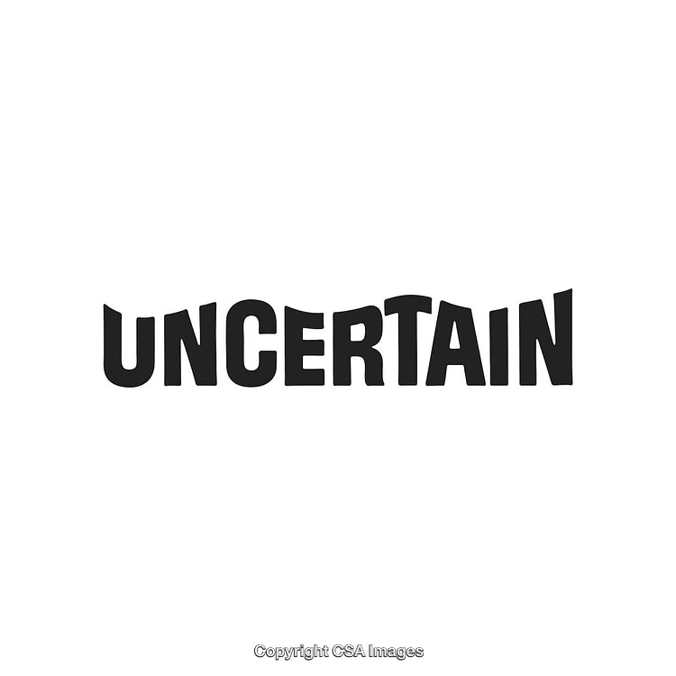 Minimalistic Typography With Wavy Effects Depicting the Word Uncertain