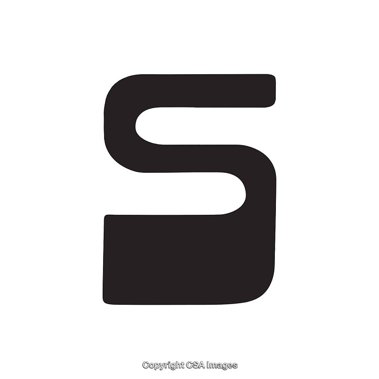 Bold Representation of the Letter S in Modern Black Style