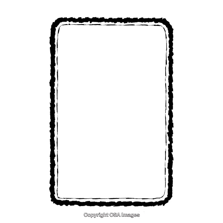 Simple Hand-Drawn Black And White Rectangular Border Illustration