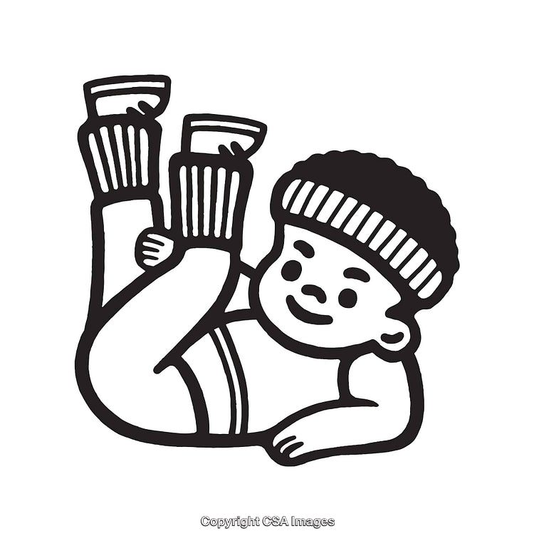Illustration of a Cheerful Child in Active Fitness Pose
