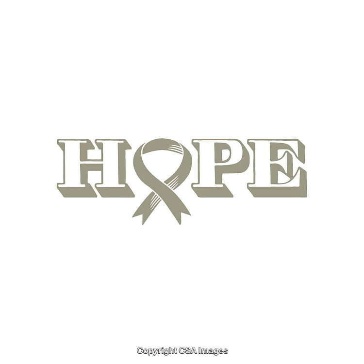 Inspirational Hope Design Featuring Awareness Ribbon Symbol in Subtle Monochrome