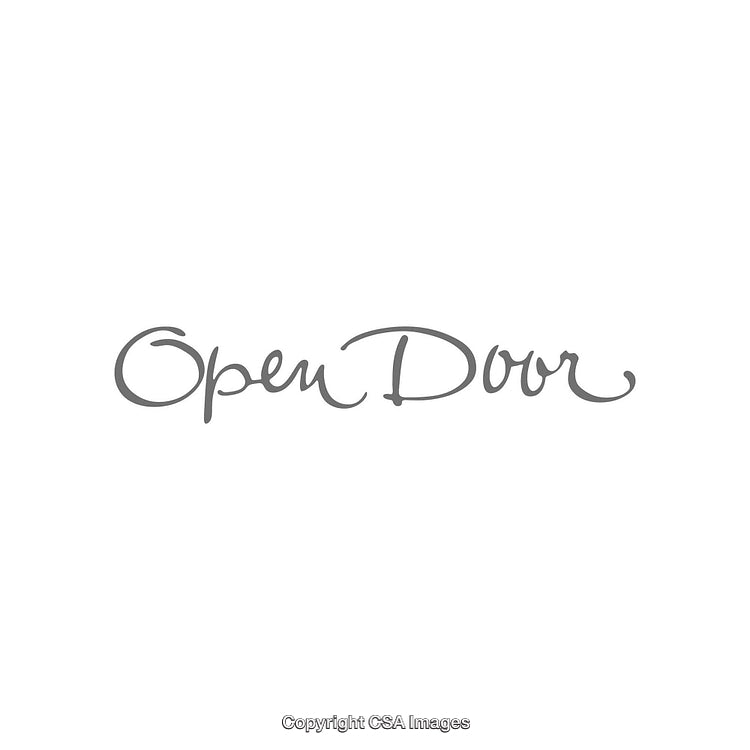 Elegant Script Text Logo Featuring Handwritten Styled 'Open Door' Calligraphy