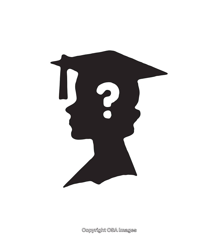 Silhouette of Graduate Questioning Future Path in Education