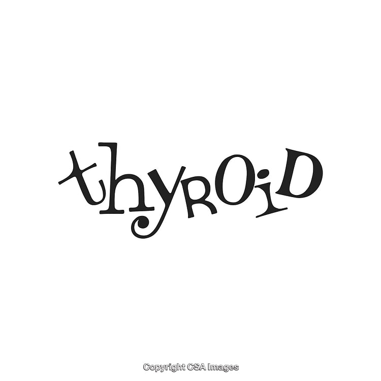 Creative Typography of the Word 'Thyroid' in a Playful Font Style