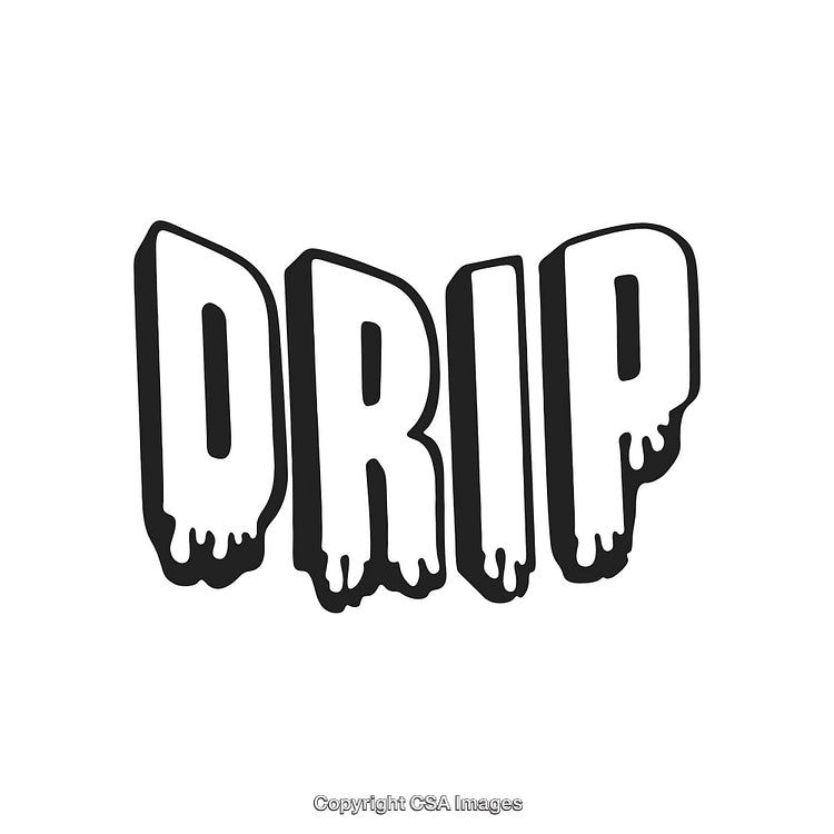 Bold Typography Drip-Style Text Design with Creative Letters