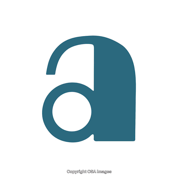 Stylized Blue Letter A Icon in Minimalist Design
