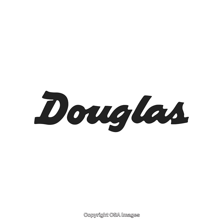Douglas Logo in Classic Script Font on Neutral White Background