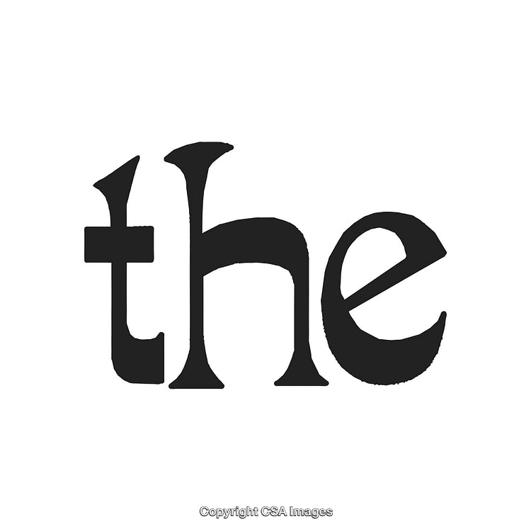 Stylized Monochrome Typography Artwork Depicting the Word 'The' in Bold Font