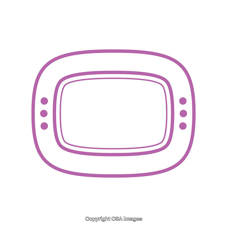 Minimalistic Illustration of a Retro Television in Purple Hue
