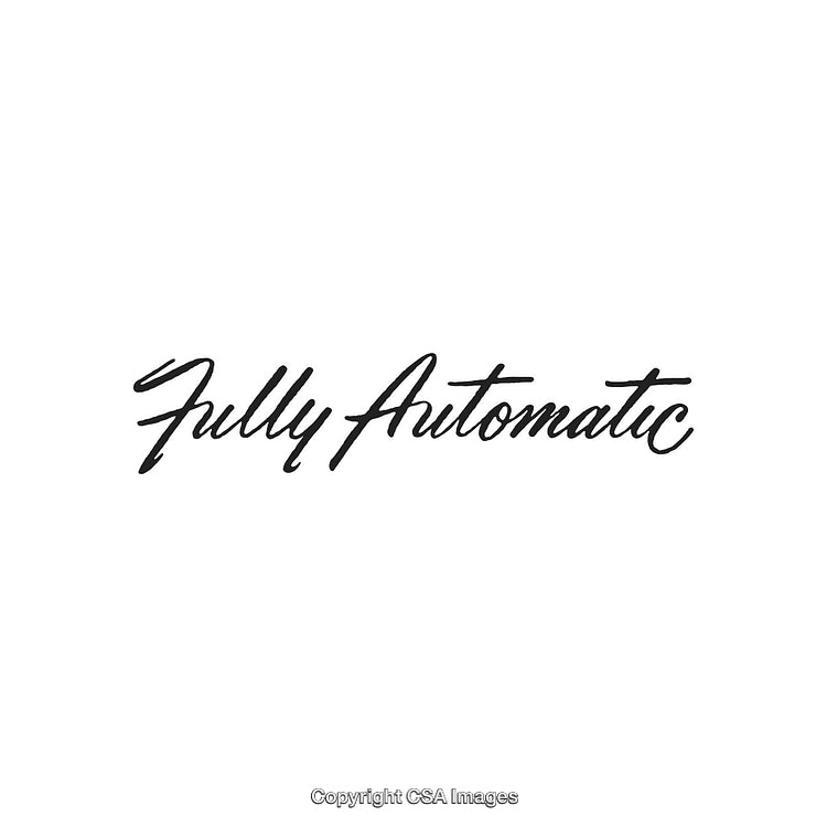 Elegant Script Typography Design With the Words 'Fully Automatic' Displayed