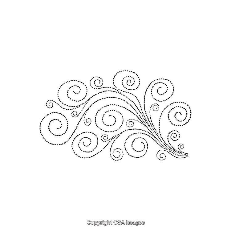 Intricate Black And White Swirl Design With Decorative Dotted Patterns