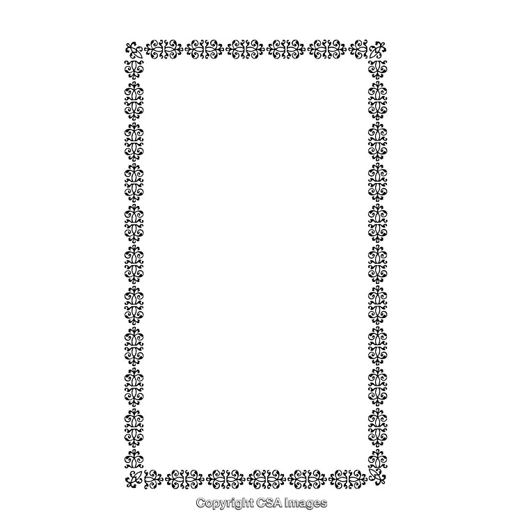 Elegant Black and White Border with Ornate Frame Design