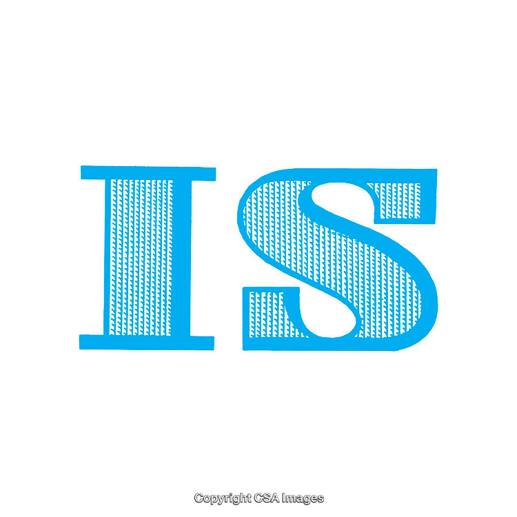 Blue Text Isolated on White Background with Stylized Horizontal Line Details