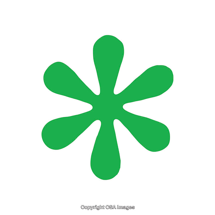 Green Splotch Icon Representing Abstract Art And Simplicity