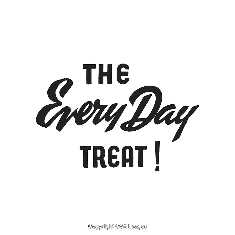 Stylish Handwritten Typography Design of 'The Everyday Treat'