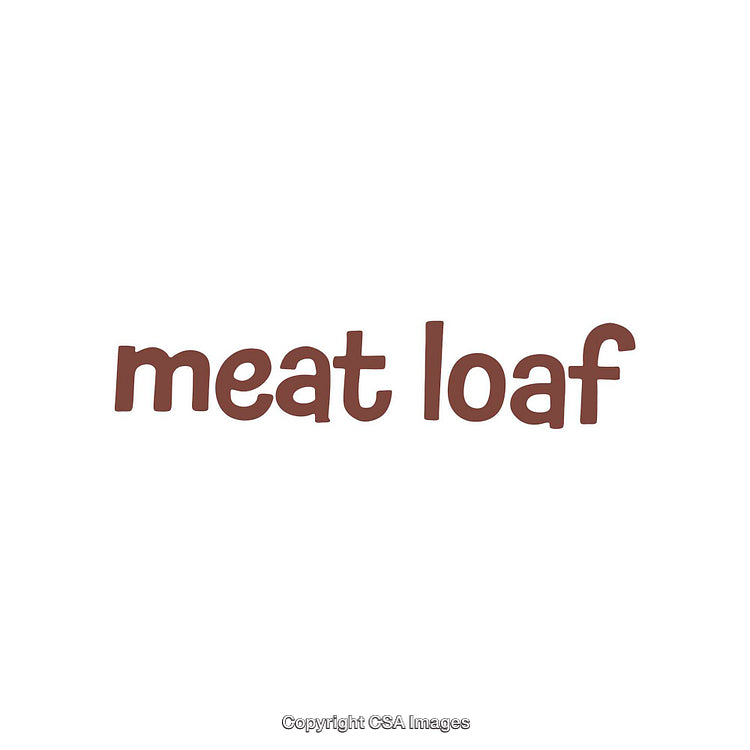 Brown Text 'Meat Loaf' on a Minimalistic White Background