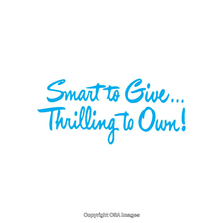 Blue Script Text Highlighting the Thrill of Giving and Ownership