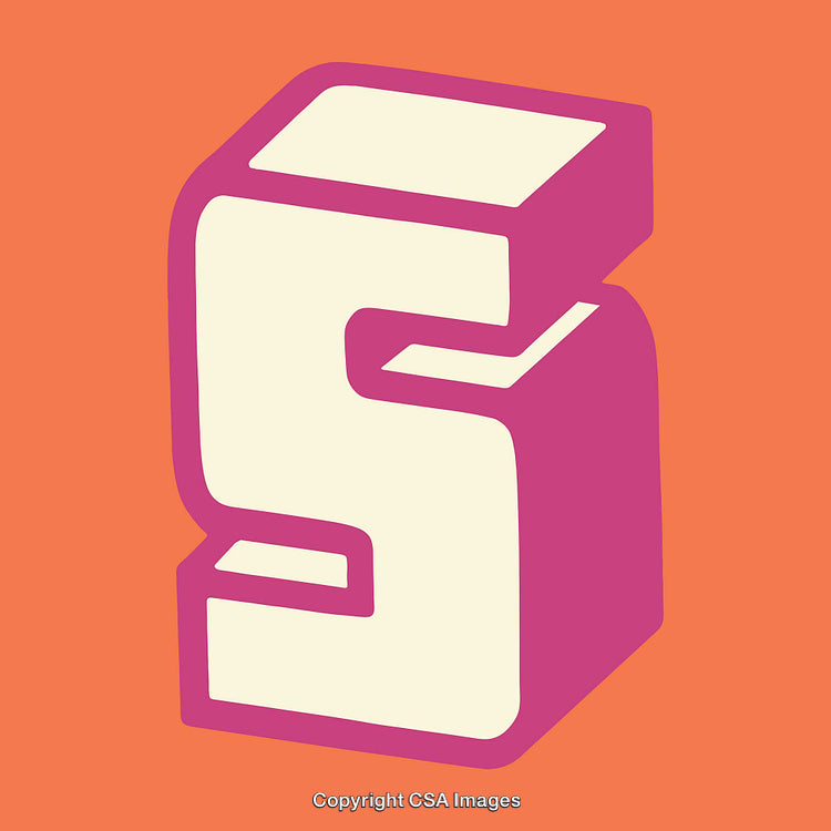 Bold Graphic Design Featuring a Colorful Animated Letter S Illustration