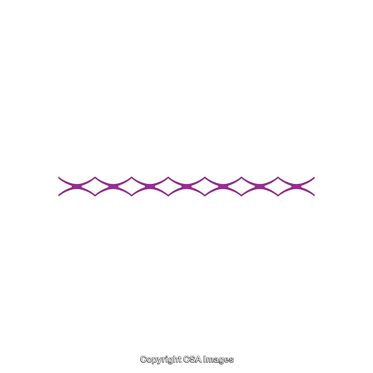 Purple Decorative Line with Geometric Design on a White Background