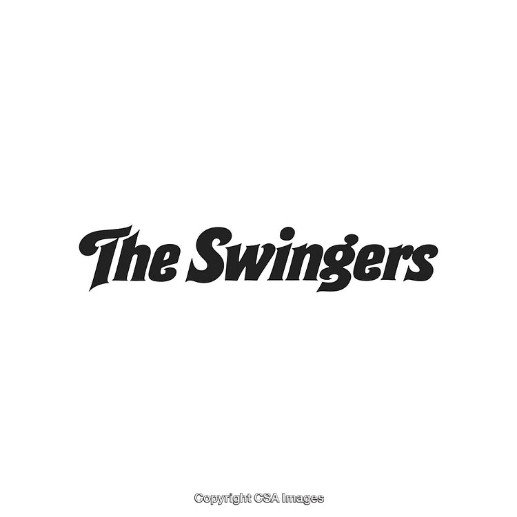 Retro Style Typography Logo Design Featuring The Swingers Text