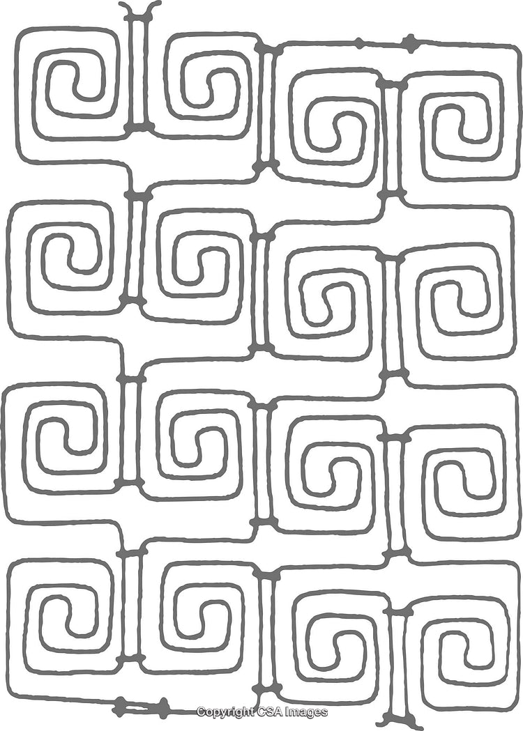 Abstract Gray Spiral Pattern in a Repeating Style