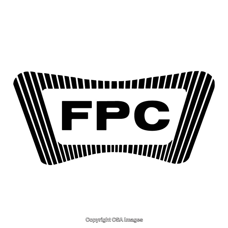 Black and White Logo With Striped Border Design
