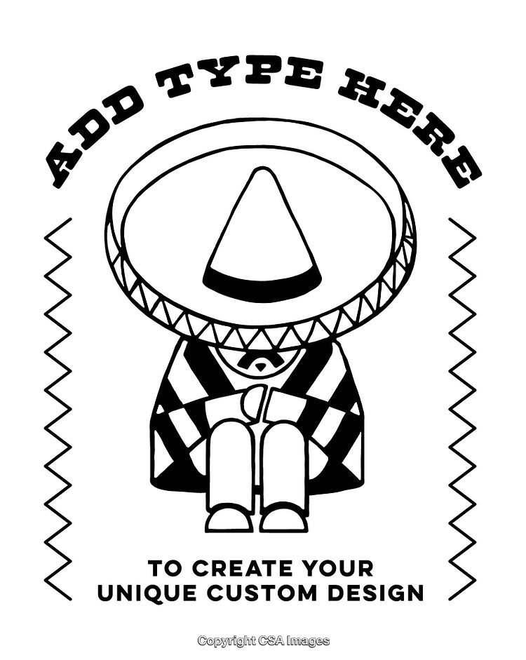 Sombrero Man Resting Design Format