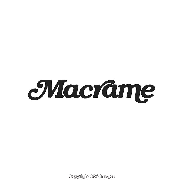 Stylish Macrame Typography Logo on a Minimalist White Background