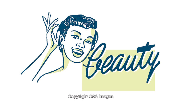 Retro-Style Illustration Highlighting Beauty and Elegance with Bold Typography