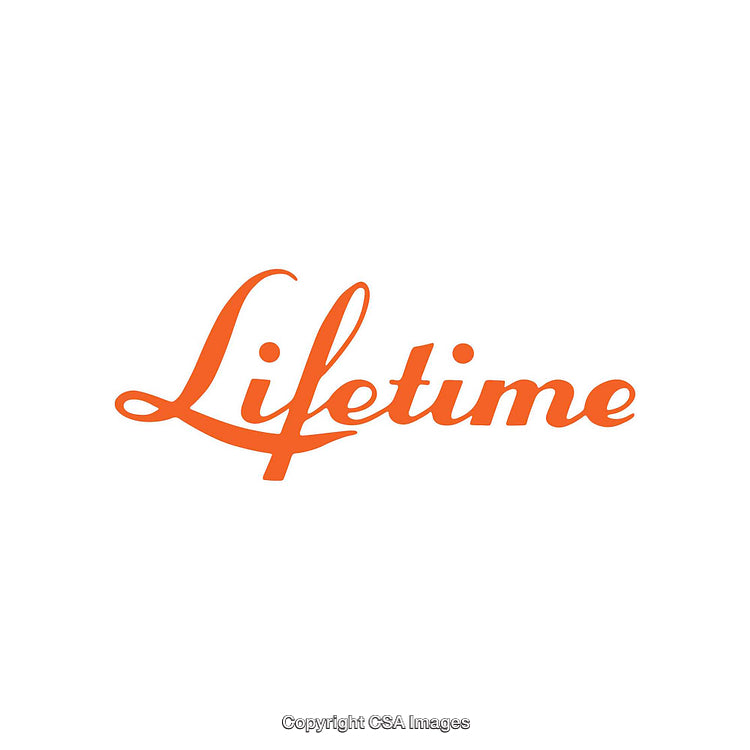 Bright Orange Lifetime Logo on a Clean White Background