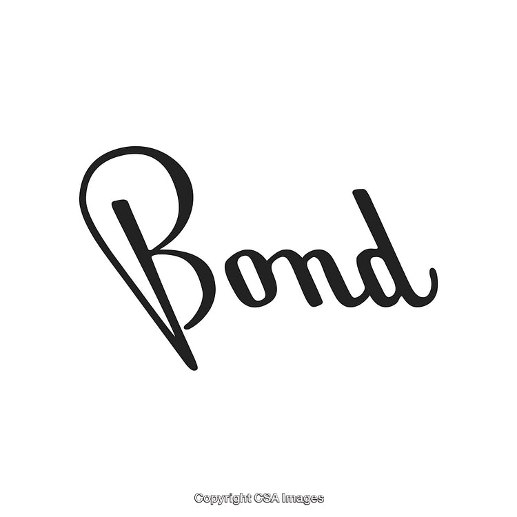 Elegant Minimalist Logo Featuring the Word Bond in Scripted Font Style