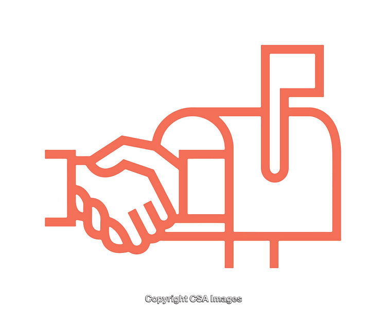 Vector Icon of Handshake Incorporated in Mailbox Design Concept