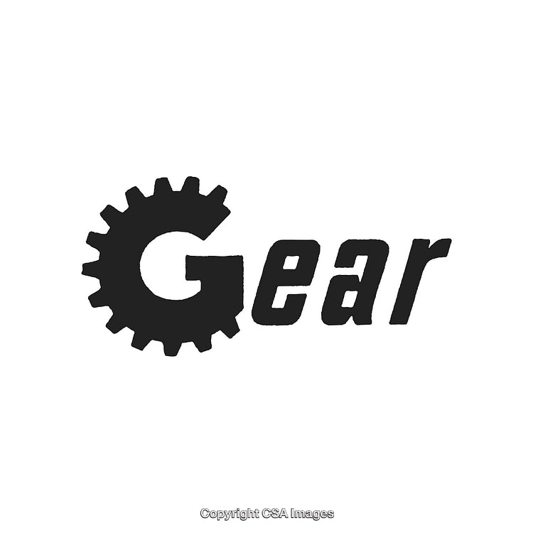 Mechanical Gear Logo Depicting Industrial and Engineering Concepts with Minimal Design