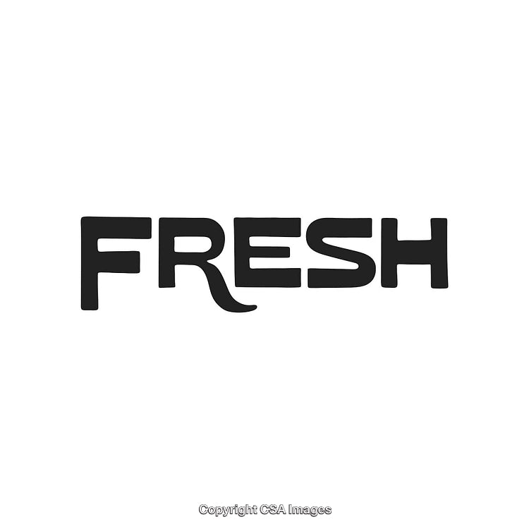 Bold Typography Design Featuring the Word 'Fresh' in Unique Black Font