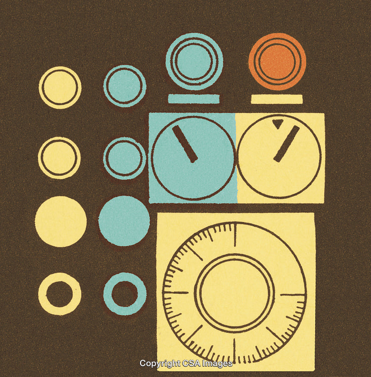 Colorful Abstract Depiction of Circular Shapes on a Dark Background