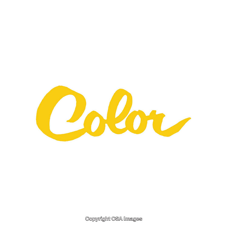 Yellow Scripted Lettering Exploring Artistic Color Representation