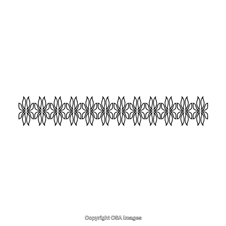 Elegant Black and White Floral Border Design With Repeating Patterns
