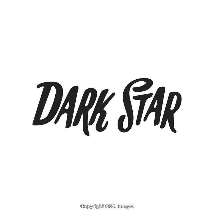 Stylish Bold Typography Featuring the Words Dark Star in Artistic Script