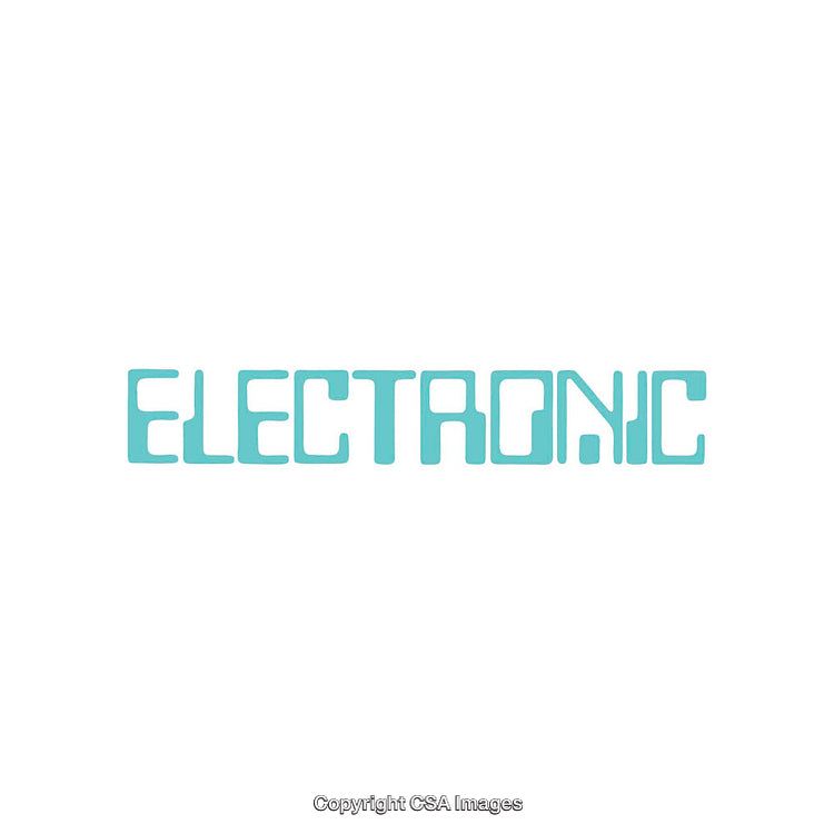 Futuristic Typography Displaying the Word Electronic in Bold Style