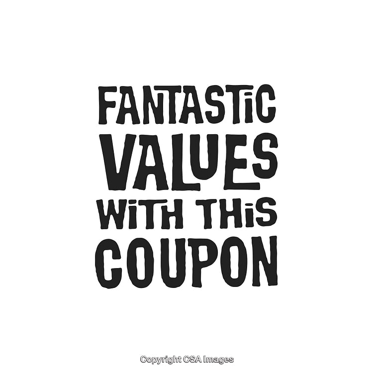 Bold Typography Coupon Design With Savings and Special Offer Promotion