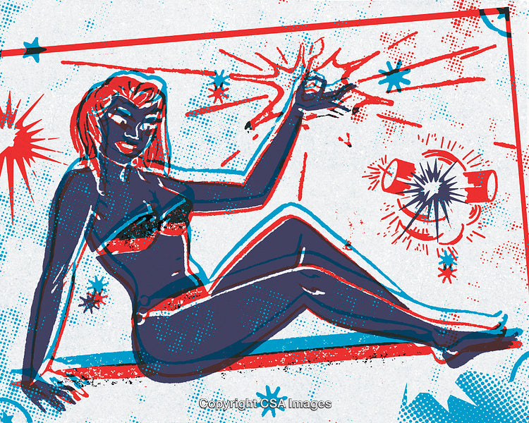 Pop Art Style Female Character With Dynamic Retro Influence