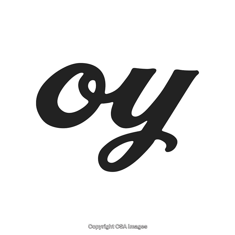 Stylish Handwritten Typography of Two Letters in Elegant Black Font