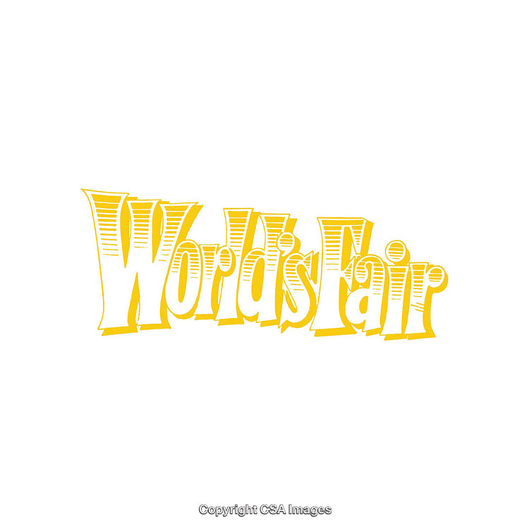 Bright Yellow Typography Highlighting World's Fair Theme in a Classic Style