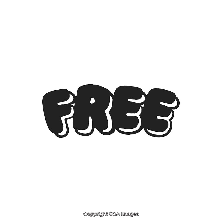 Bold Text Illustration Featuring the Word Free in Unique Typography Style