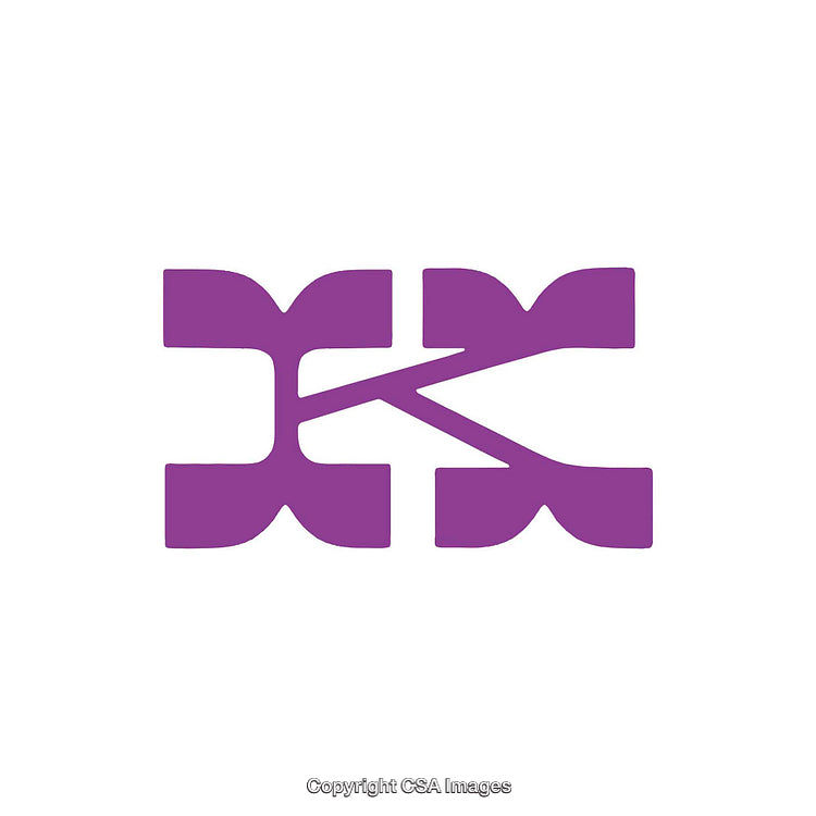 Minimalistic Purple Letter K Icon with Modern Geometric Design