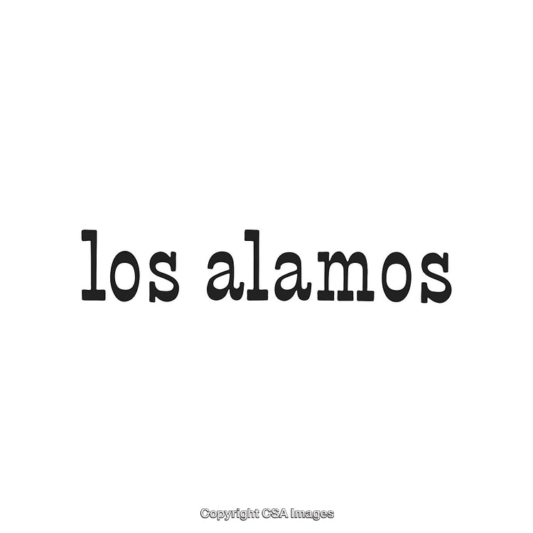 Simple Typography of 'Los Alamos' with Minimalist Black Text on White Background