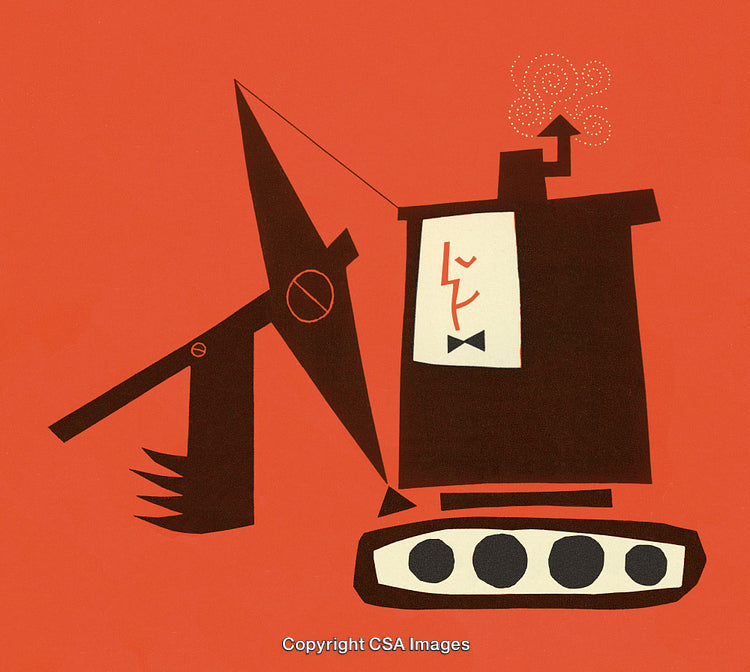 Abstract Illustration with Modern Shapes on a Vibrant Red Background